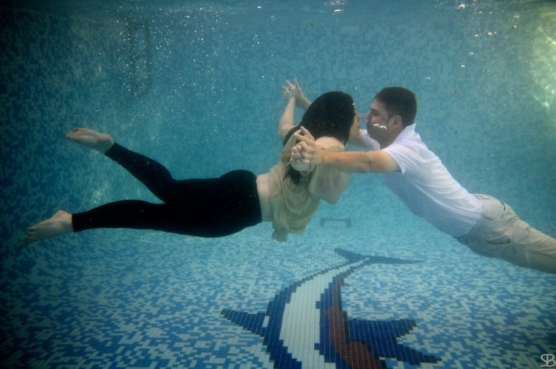 reportaje subacuatico novios